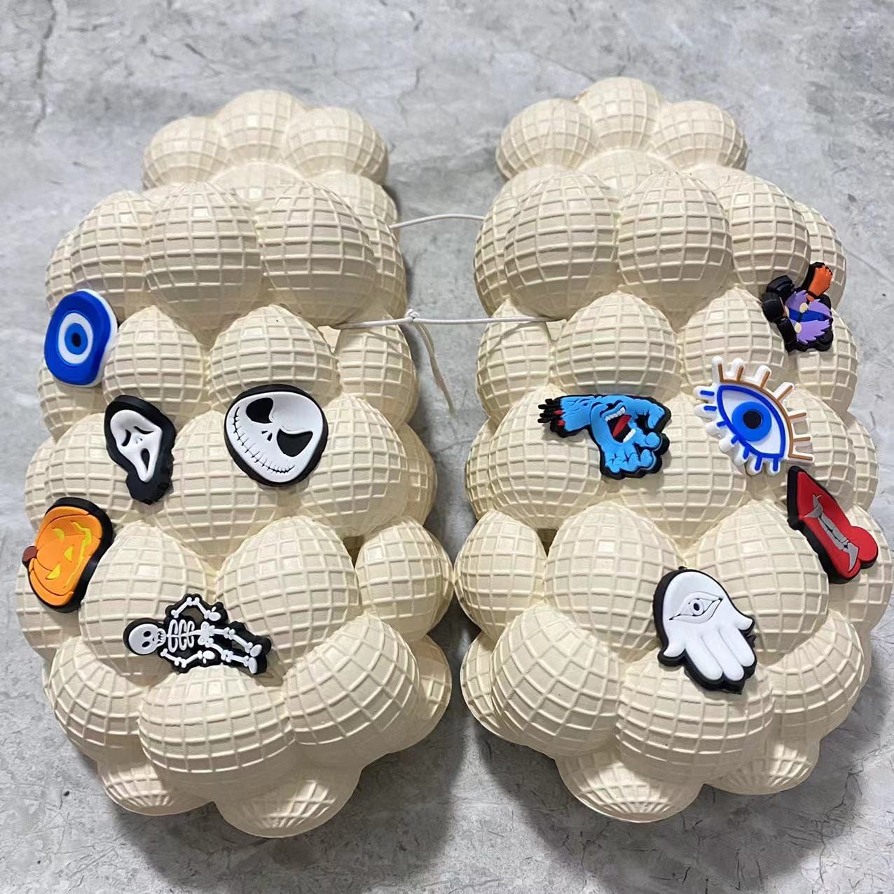 Bubblies™ Beige Bubble Slides with Charms 4 / 3 - 4 men / 4.5 - 5.5 women / 35 - 36 EU Bubble Slide Bubblies