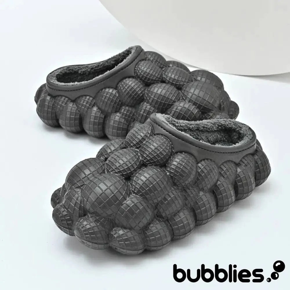 Bubblies™ Bubble Shoes with Fur - Black 0 Bubblies
