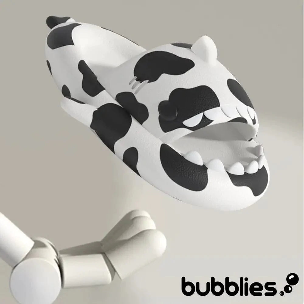 Sharkies™ Shark Slides - Cow Print Shark Slides Bubblies