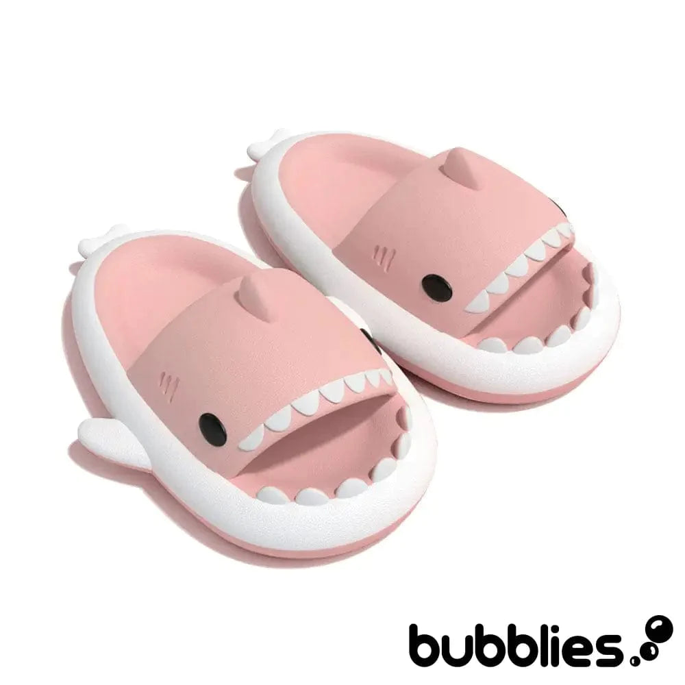 Sharkies™ Shark Slides - Duo Pink and White / EU 36-37 (fits 35-36 feet): US Women's 4.5-6 Shark Slides Bubblies