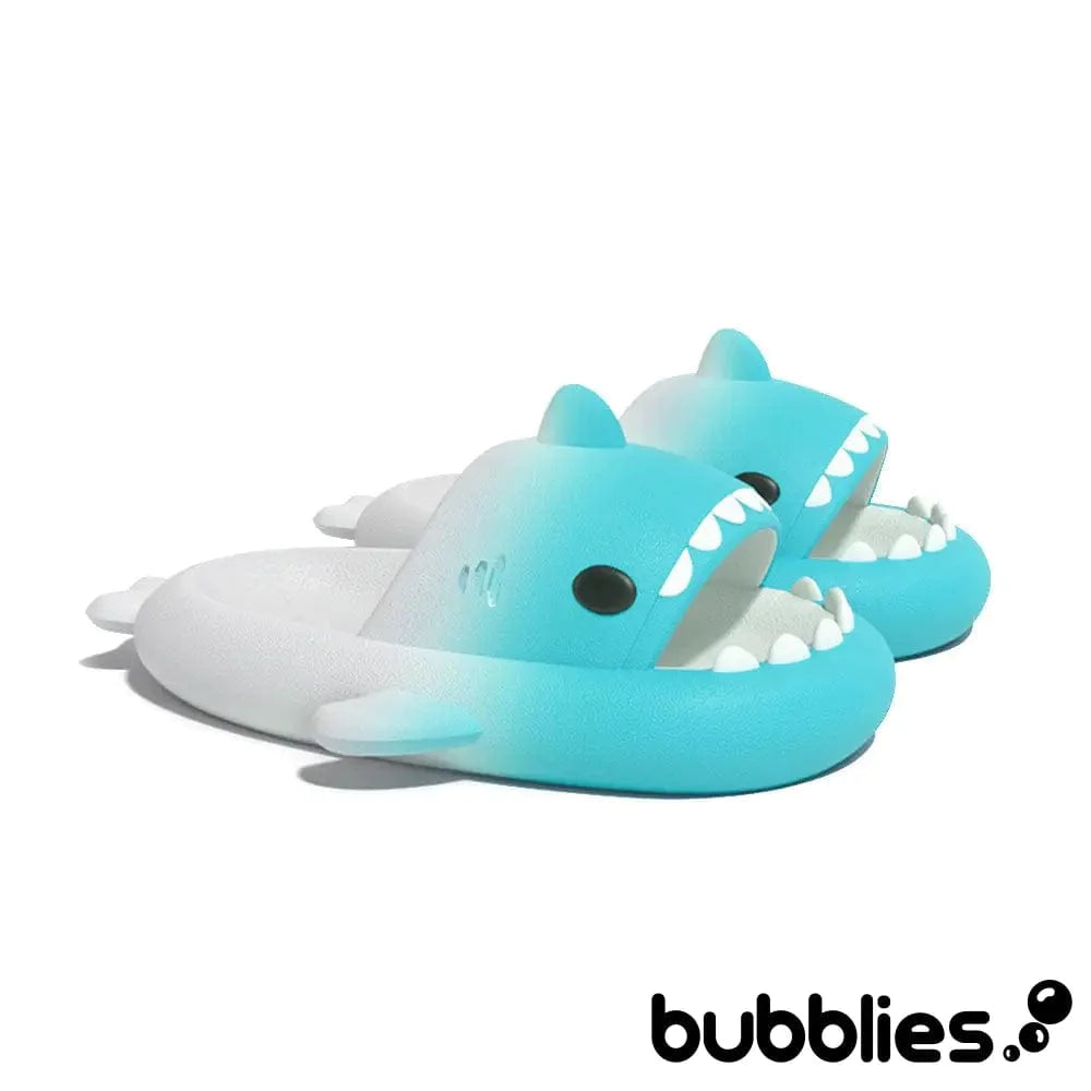 Sharkies™ Shark Slides - Gradient Green and White / 3 - 4 men / 4.5 - 5.5 women / 35 - 36 EU Shark Slides Bubblies