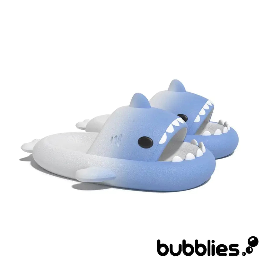 Sharkies™ Shark Slides - Gradient White and Sky Blue / 3 - 4 men / 4.5 - 5.5 women / 35 - 36 EU Shark Slides Bubblies