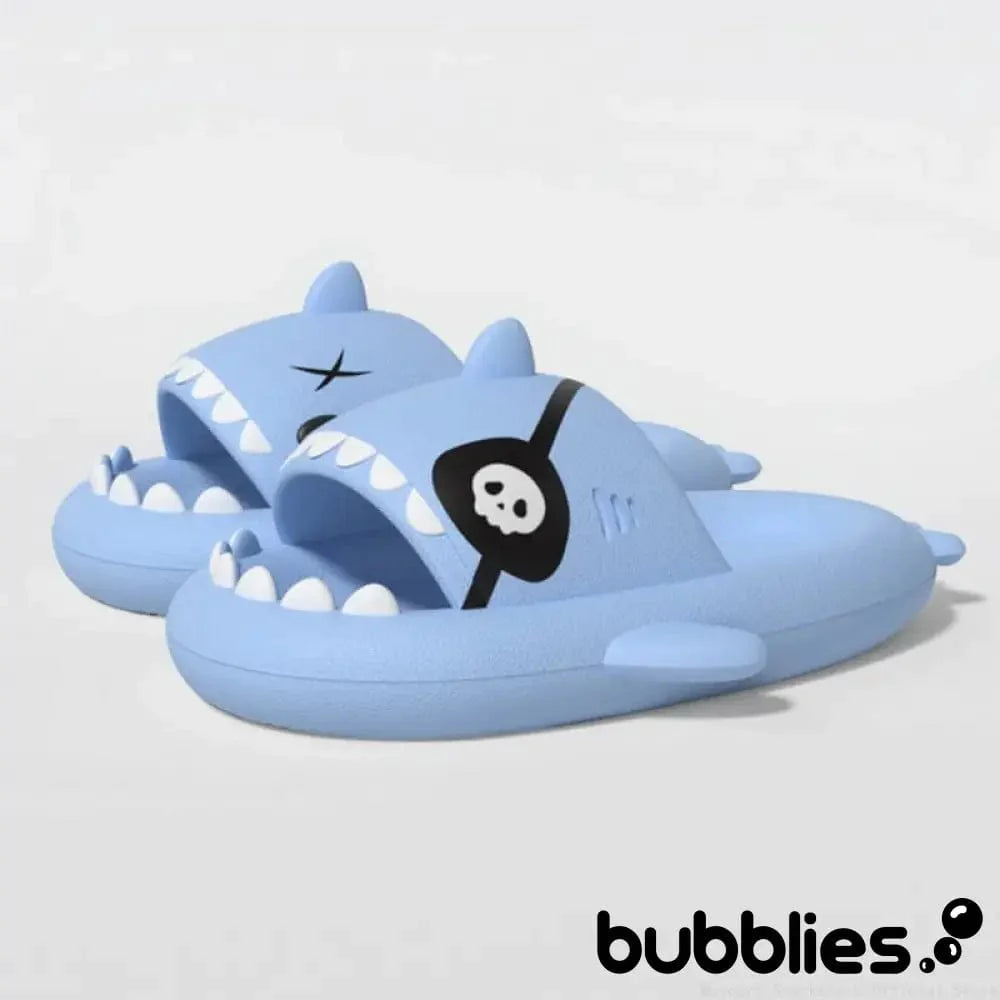 Sharkies™ Shark Slides - Pirate LightBlue / 3 - 4 men / 4.5 - 5.5 women / 35 - 36 EU Shark Slides Bubblies