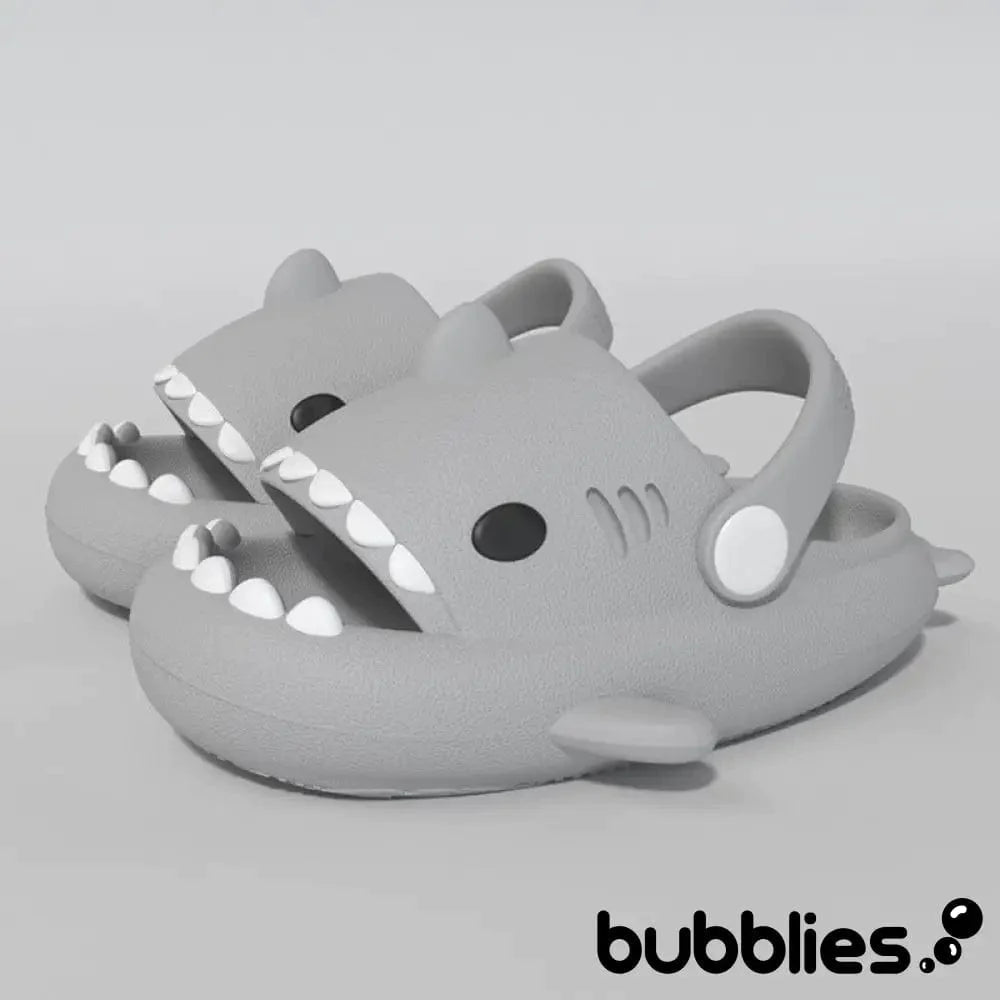 Sharkies™ The Original Shark Slides for Kids Light Gray / EU 22 (13 cm): US Toddlers' 5-5.5 (5.1 inches) Shark Slides Bubblies