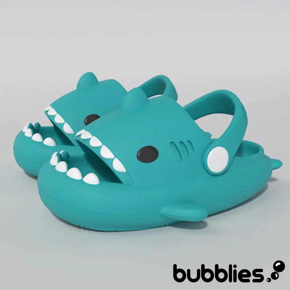 Sharkies™ The Original Shark Slides for Kids Teal / EU 22 (13 cm): US Toddlers' 5-5.5 (5.1 inches) Shark Slides Bubblies