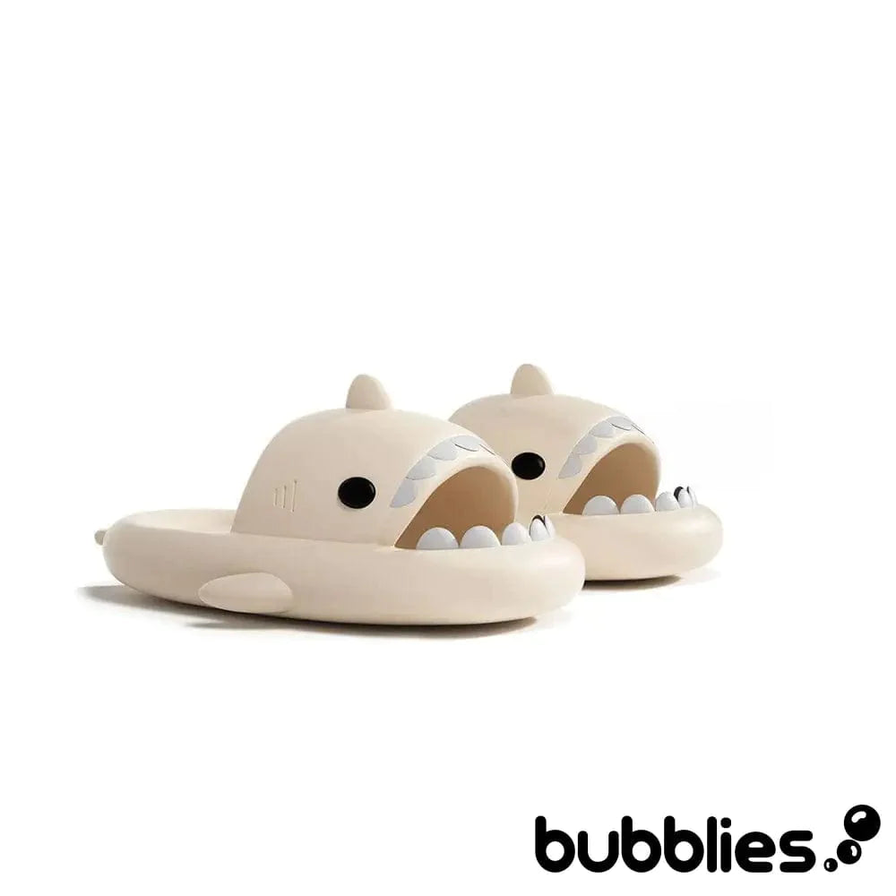 Sharkies™ The Original Shark Slides Beige / EU 36-37 (fits 35-36 feet): US Women's 4.5-6 Shark Slides Bubblies