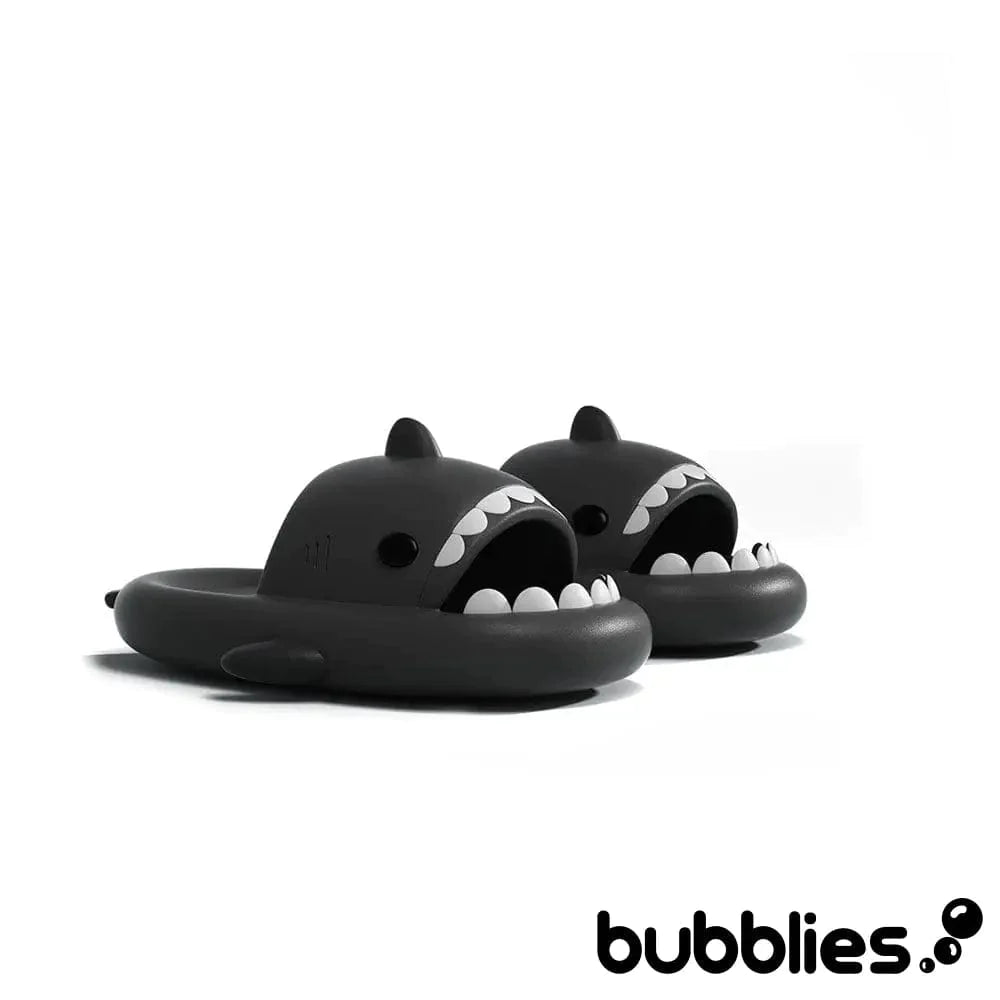 Sharkies™ The Original Shark Slides Dark Gray / EU 36-37 (fits 35-36 feet): US Women's 4.5-6 Shark Slides Bubblies