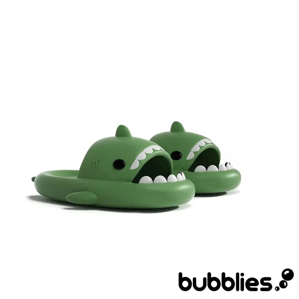 Sharkies™ The Original Shark Slides Dark Green / EU 36-37 (fits 35-36 feet): US Women's 4.5-6 Shark Slides Bubblies