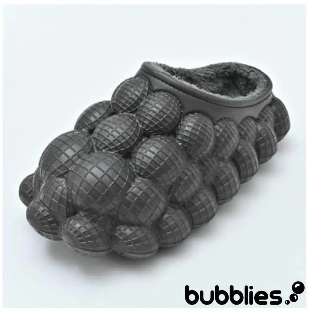 Bubblies™ Bubble Shoes with Fur - Black 3 - 4 men / 4.5 - 5.5 women / 35 - 36 EU 0 Bubblies