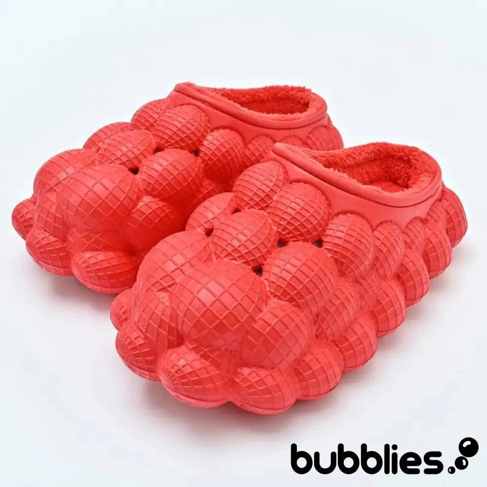 Bubblies™ Bubble Shoes with Fur - Red 3 - 4 men / 4.5 - 5.5 women / 35 - 36 EU 0 Bubblies
