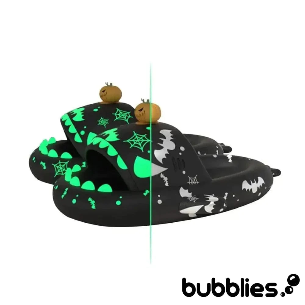 Sharkies™ Halloween Shark Slides Midnight Black / 36-37 Shark Slides Bubblies