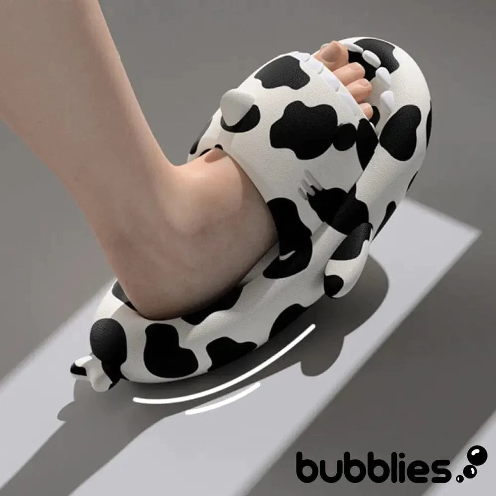 Sharkies™ Shark Slides - Cow Print Shark Slides Bubblies